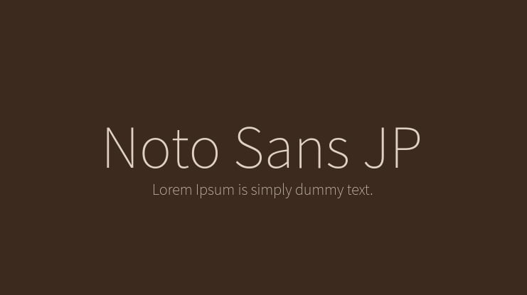 Noto Sans JP Font