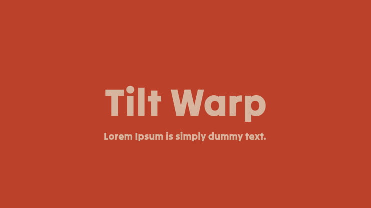 Tilt Warp Font