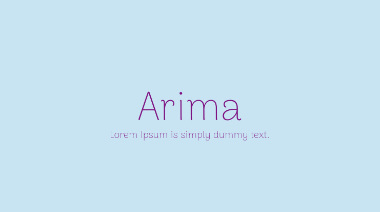 Arima Font