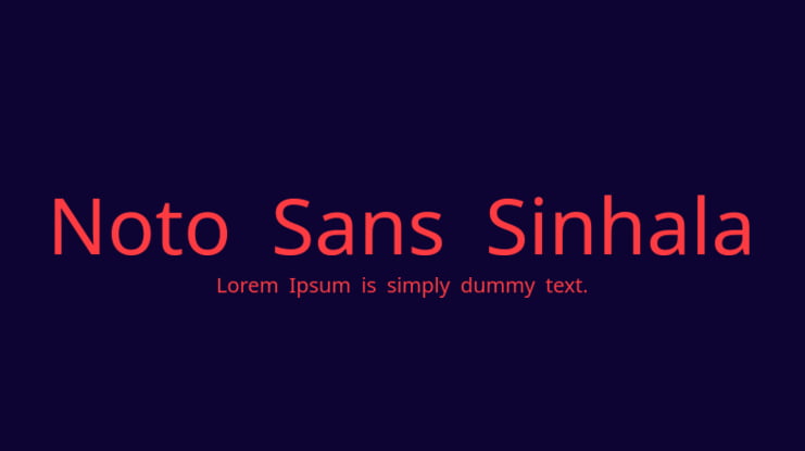 Noto Sans Sinhala Font