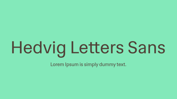 Hedvig Letters Sans Font