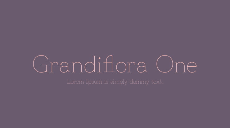 Grandiflora One Font