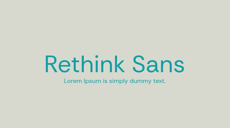 Rethink Sans Font Family