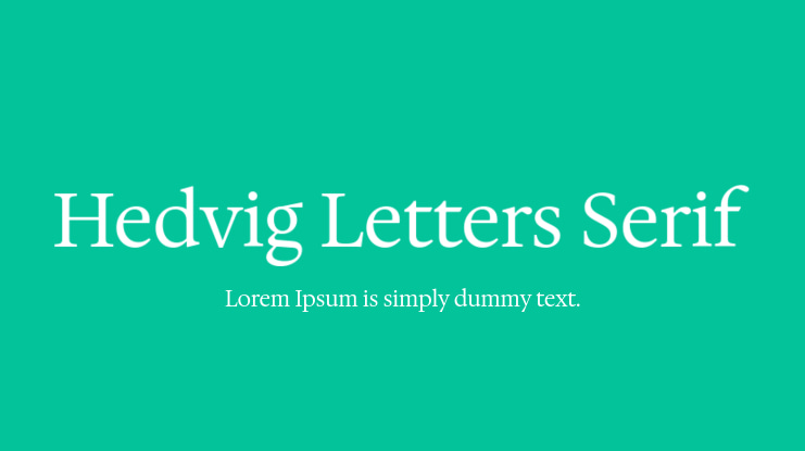 Hedvig Letters Serif Font