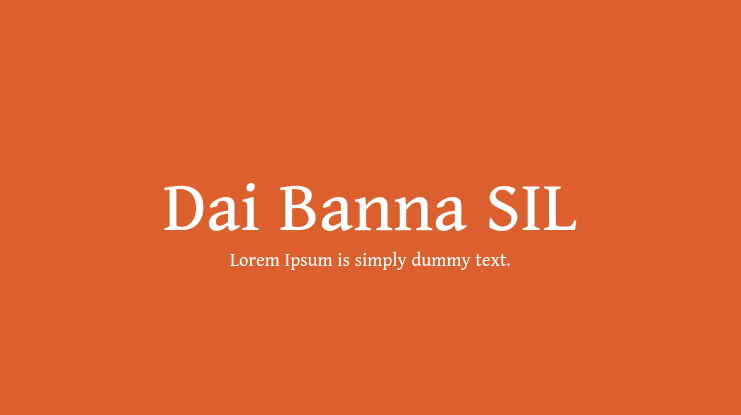 Dai Banna SIL Font Family