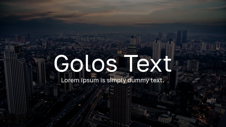 Golos Text Font