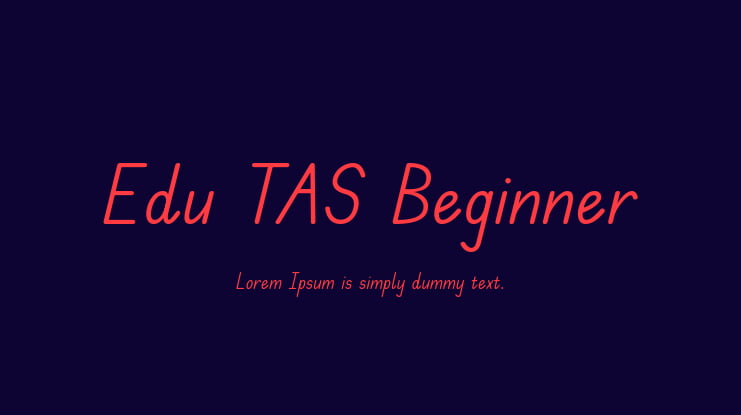 Edu TAS Beginner Font