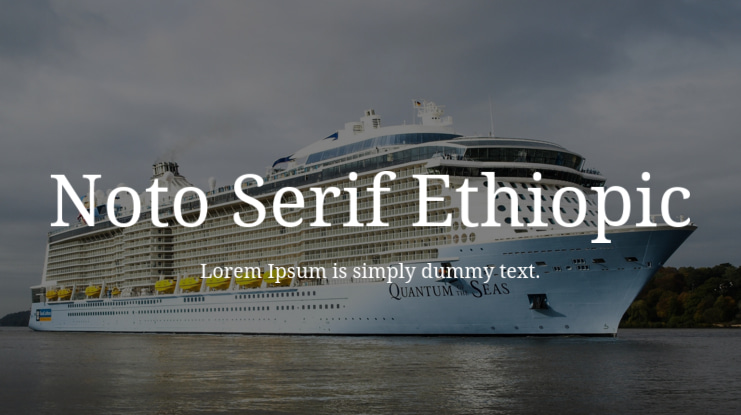 Noto Serif Ethiopic Font