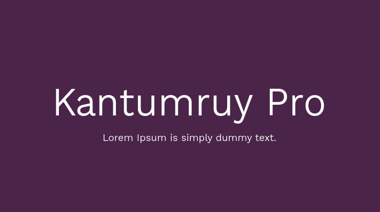 Kantumruy Pro Font Family