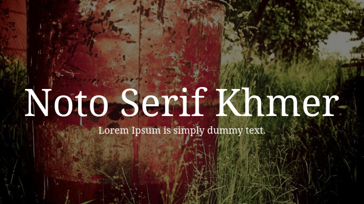 Noto Serif Khmer Font