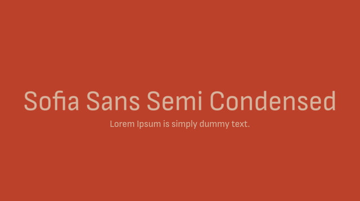 Sofia Sans Semi Condensed Font Family