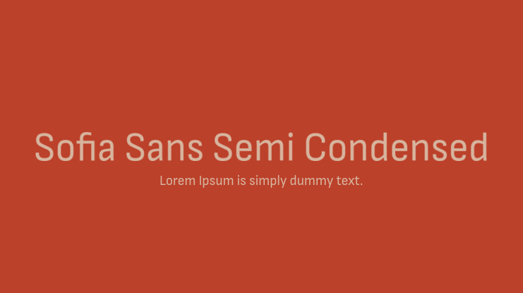 Sofia Sans Semi Condensed Font Family