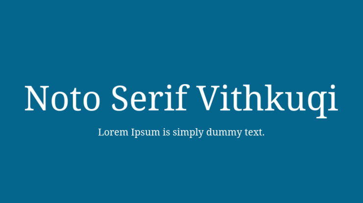 Noto Serif Vithkuqi Font