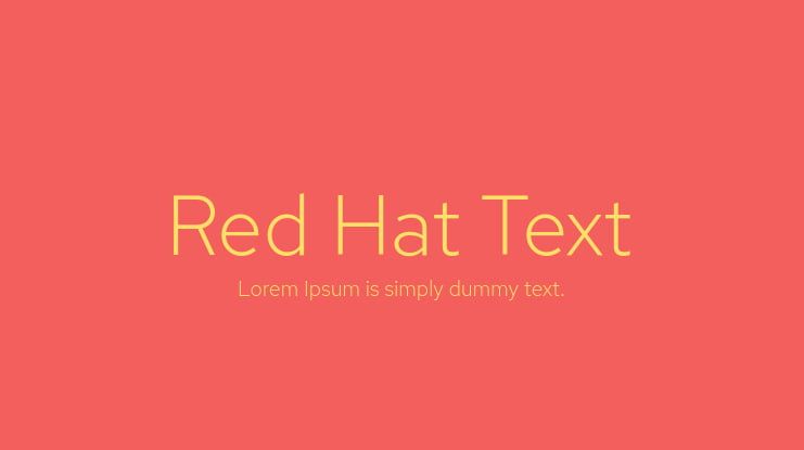 Red Hat Text Font Family