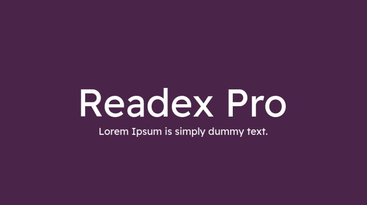 Readex Pro Font
