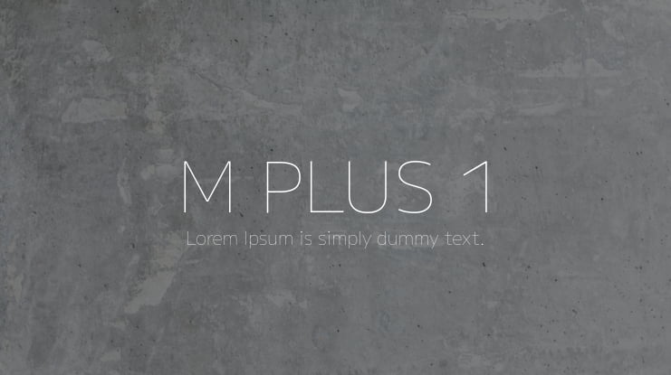 M PLUS 1 Font