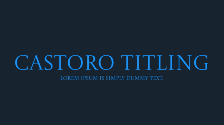 Castoro Titling Font