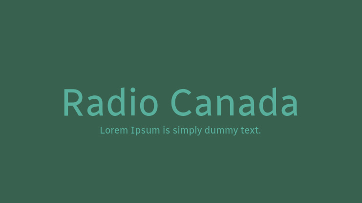 Radio Canada Font Family