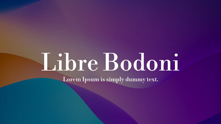 Libre Bodoni Font Family