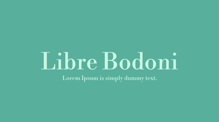 Libre Bodoni Font Family