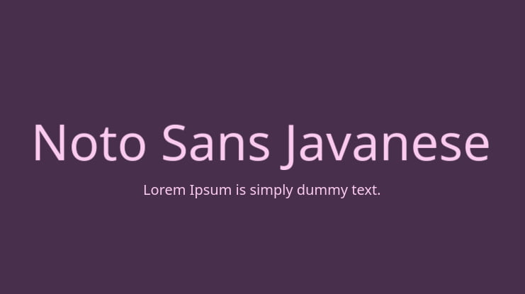 Noto Sans Javanese Font