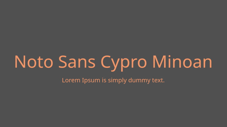 Noto Sans Cypro Minoan Font
