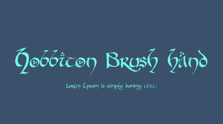 Hobbiton Brush hand Font