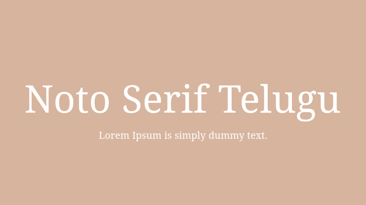 Noto Serif Telugu Font