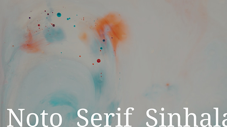 Noto Serif Sinhala Font