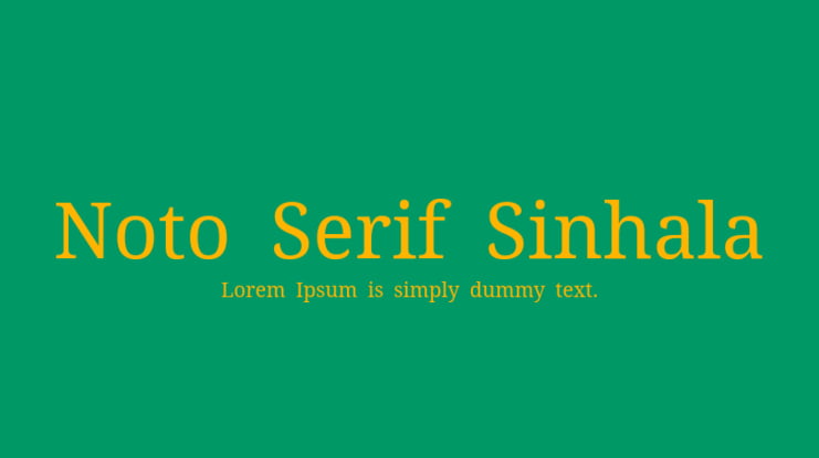 Noto Serif Sinhala Font