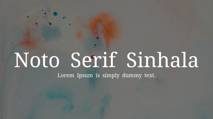 Noto Serif Sinhala Font