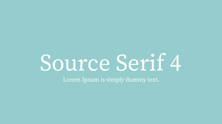 Source Serif 4 Font Family