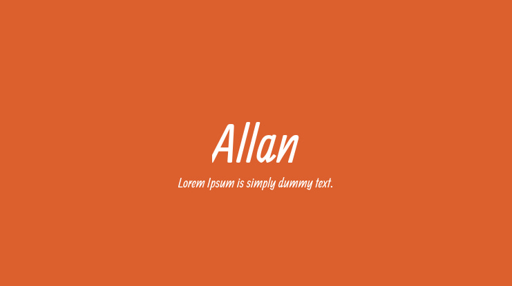 Allan Font Family