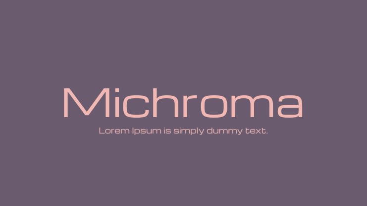 Michroma Font