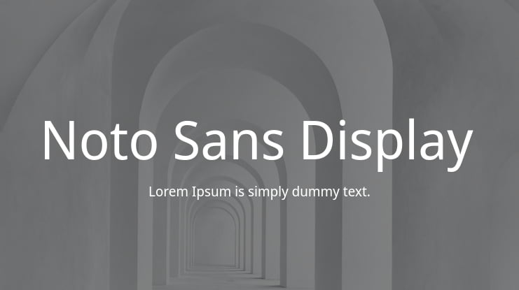 Noto Sans Display Font Family