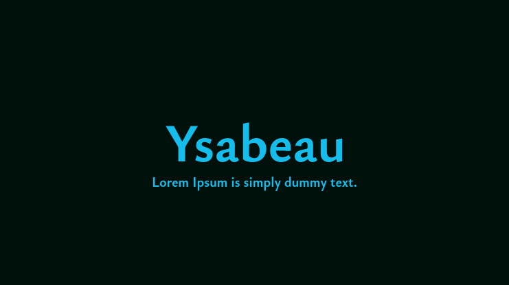 Ysabeau Font Family