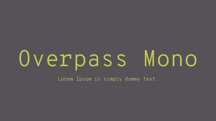 Overpass Mono Font