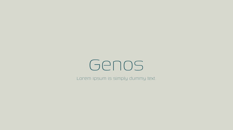 Genos Font Family