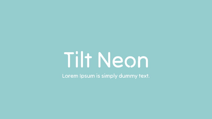 Tilt Neon Font