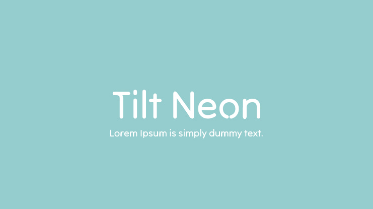 Tilt Neon Font