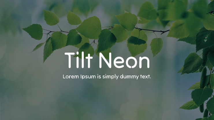 Tilt Neon Font