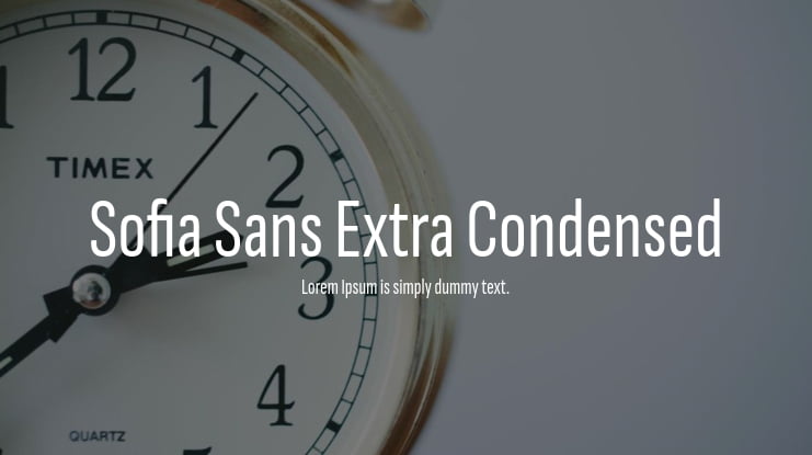 Sofia Sans Extra Condensed Font Family