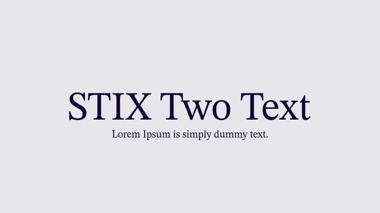 STIX Two Text Font Family