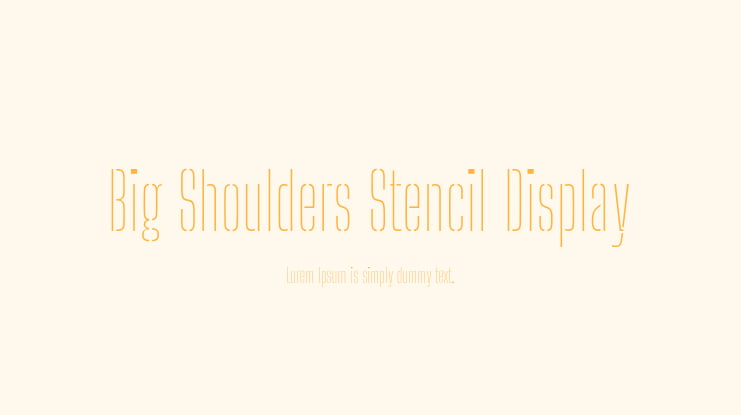 Big Shoulders Stencil Display Font