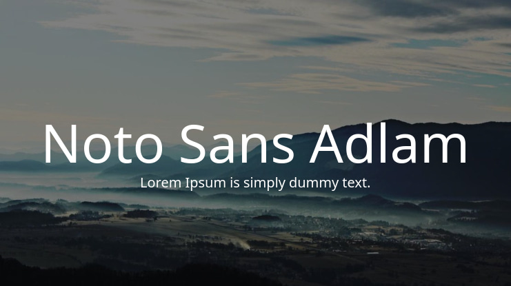 Noto Sans Adlam Font