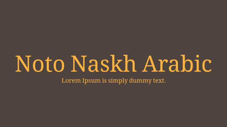Noto Naskh Arabic Font