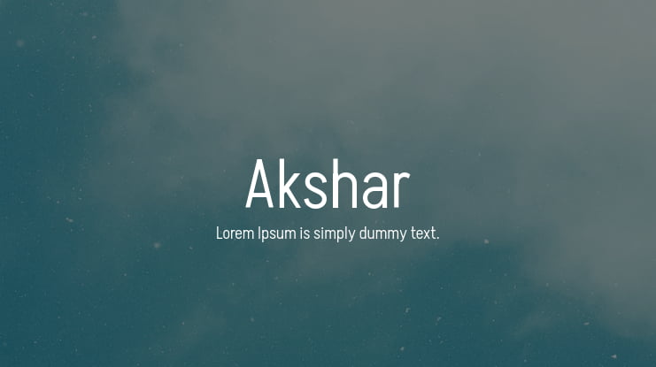 Akshar Font