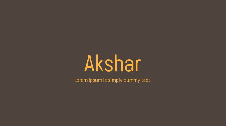 Akshar Font