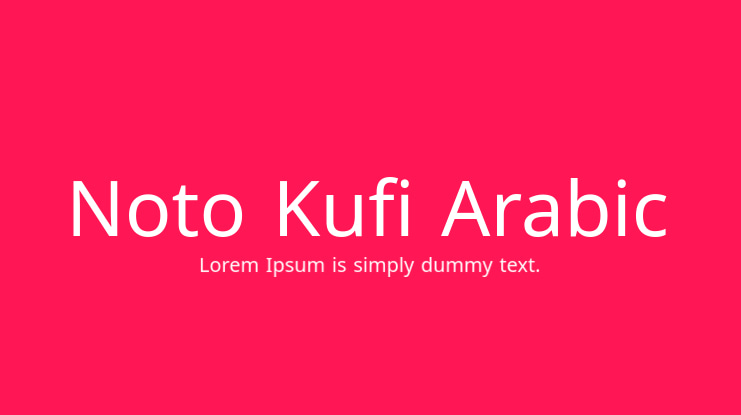 Noto Kufi Arabic Font