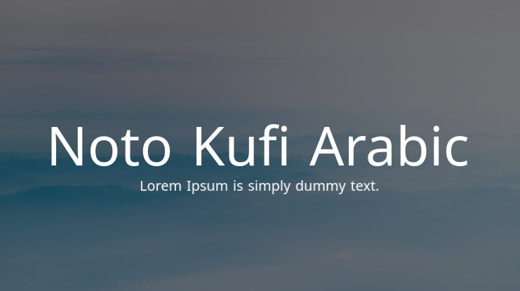Noto Kufi Arabic Font